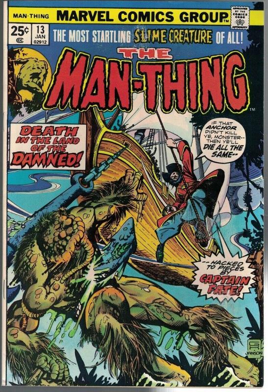 MAN THING (1974) 13 VG-F Jan. 1975 COMICS BOOK