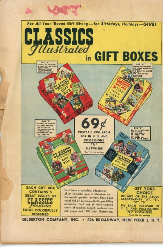 Classics Illustrated 14  HRN 53  Westward Ho!  Low Grade Reader