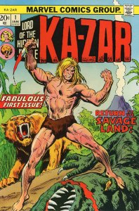 Ka-Zar 1  VF  1974  Very Nice Copy!