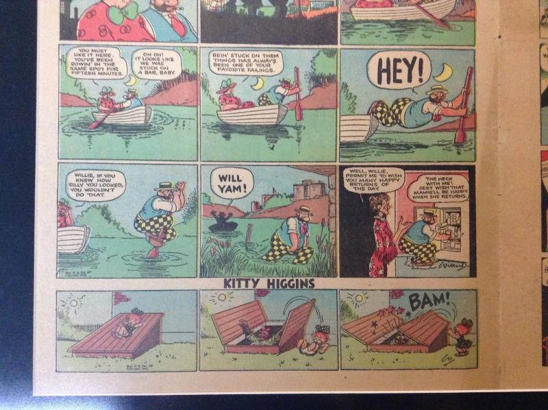 Dick Tracy Orig. Newspaper Comic Strip 1942 Atlanta Journal Framed & Matted BNT