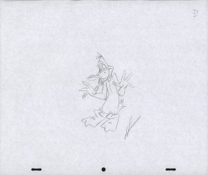 Daffy Duck Animation Pencil Art - 31 - Smug