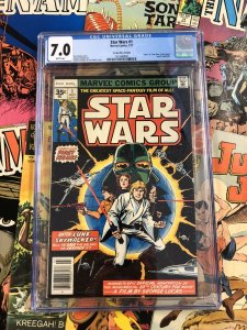 Star Wars #1 CGC 7.0 F/VF marvel comics 1977 35 CENT VARIANT roy thomas bronze