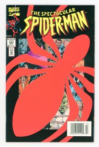 Spectacular Spider-Man #223 Tom DeFalco Die-Cut Cover Newsstand NM