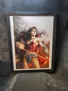 Stanley Artgerm Lau 12x16 DC Comics Framed Art Print Wonder Woman & Harley