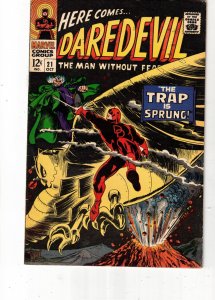 Daredevil #21 (1966) VF/NM High-Grade Sharp Black Cover, The Owl Utah CERT!