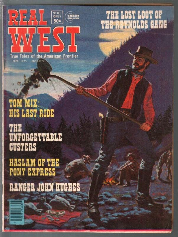 Real West 9/1975-Charlton-Tom Mix's Last Ride-Unforgettable Custers-FN