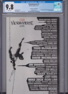 VENOMVERSE #1 CGC 9.8 WHITE / 11/17/ SCORPION COMICS / SKYLINE VARIANT /