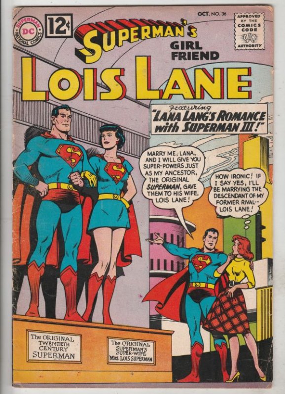 Lois Lane, Superman's Girlfriend  #36 (Oct-62) FN- Mid-Grade Superman, Lois Lane