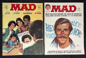 1977 MAD Magazine #187 & 189 (Grade GD+/VG) Welcome Back / Happy Days LOT of 2