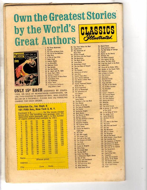4 Classics Illustrated Gilberton Comics 42 (167) 57 (166) 64 (169) 153 (167) DK1