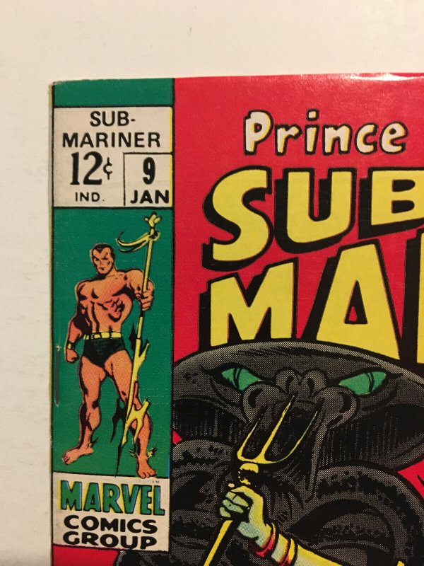 Sub-Mariner #9 1st Serpent Crown 1st King Naga Key 1969 Buscema Severin Marvel