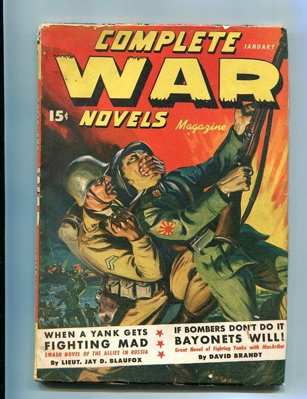 COMPLETE WAR PULP #3-JAN-1943-KNIFE ATTACK-TIMELY-WW II VG+