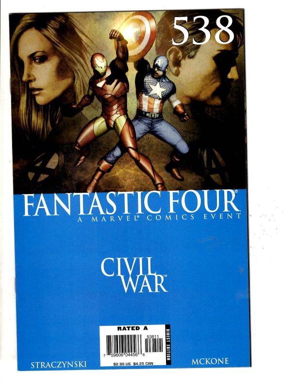 Lot Of 7 Fantastic Four Marvel Comic Books # 537 538 539 2 31 ANN 2000 415 JD5 