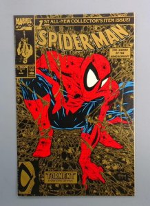 Spider-Man #1 VF- Gold Second Print Variant DIRECT EDITION Marvel 1990