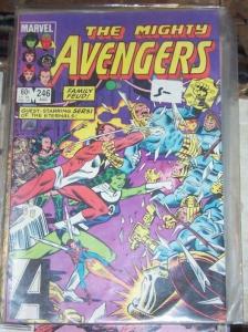 Avengers # 246 (Aug 1984, Marvel) starfox the eternals sersi she-hulk thor