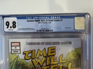 Time Will Tell Custom M & M 2021-22 Print Comic #1 CGC 9.8 Marvel