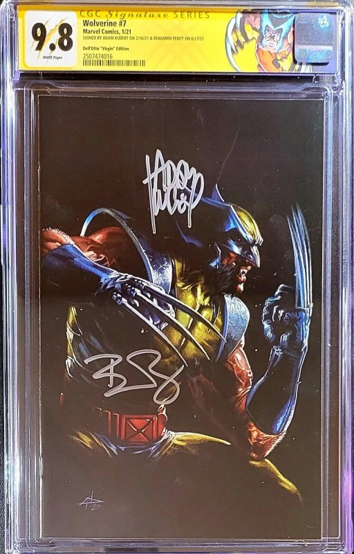 ? Wolverine #7 CGC 9.8 SS by Ben Percy & Kubert ? Dell Otto Virgin ? c2e2 jtc 