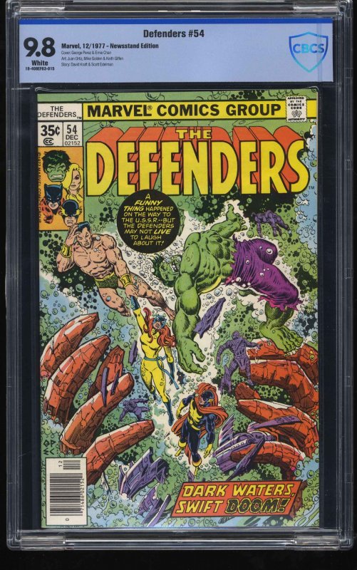 Defenders #54 CBCS NM/M 9.8 White Pages