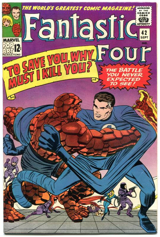 FANTASTIC FOUR #42, VF+, Frightful Four, Jack Kirby, 1961, more FF in store, QXT