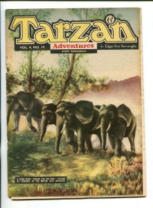 TARZAN ADVENTURES--VOL 4 #9 1954-ELEPHANT MOVIE STILL COVER-MAXON-g/vg