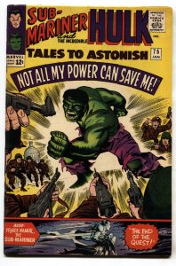 Tales To Astonish #75--1965--Hulk--Sub-mariner--comic book--FN+