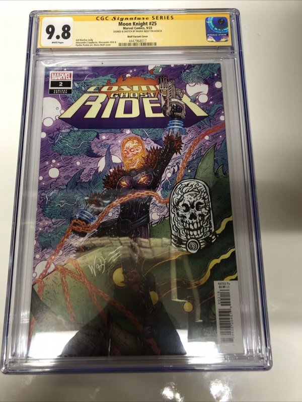 Moon Knight  (2023) # 25 (CGC 9.8 SS) Signed & Sketch Maria Wolf * Variant Cover