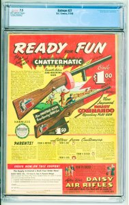 Batman #27 (1945) CGC 7.5! OW Pages!