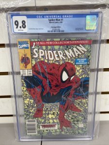 Spider-Man 1 CGC 9.8  NM/M  White Pages  Poly-bagged  UPC Newsstand  McFarlane 