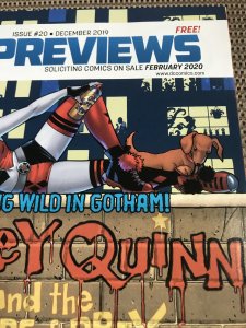 DC Previews #20 : 12/19 NM; flip cover, Deceased, Harley Quinn