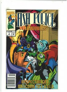 Fish Police #3 VF+ 8.5 Newsstand Marvel Comics 1992