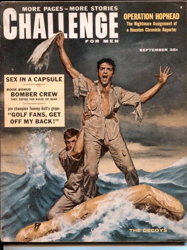 Challenge For Men 9/1958-Operation Hophead-Henry Botinoff-cheesecake-VG+