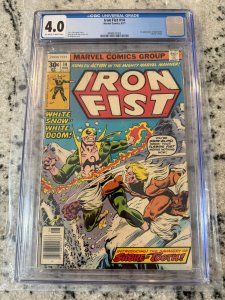 Iron Fist # 14 CGC Graded 4.0 Marvel Comic Book 1st Sabretooth Appearance JH24