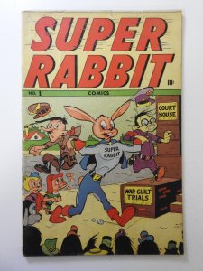 Super Rabbit #1 (1944) Restored apparent GD/VG Condition glue on spine