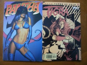 2 Comic: Harris Comics VAMPIRELLA #10 (Pantha Cover) & Marvel TIGRA #3 (2002)