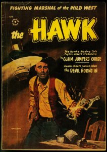 THE HAWK #6 1954 PAINTED COVER  SIOUX INDIANS ST JOHN VG