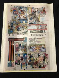 Infinity Inc #18 Original Production Art -four pages- color separation 