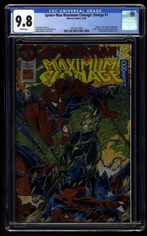 Spider-Man Maximum Clonage: Omega #1 CGC NM/M 9.8 White Pages