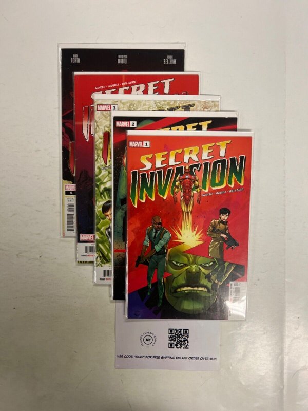 5 Secret Invasion Marvel Comic Books # 1 2 3 4 5 Defenders Thor Hulk 84 JS63