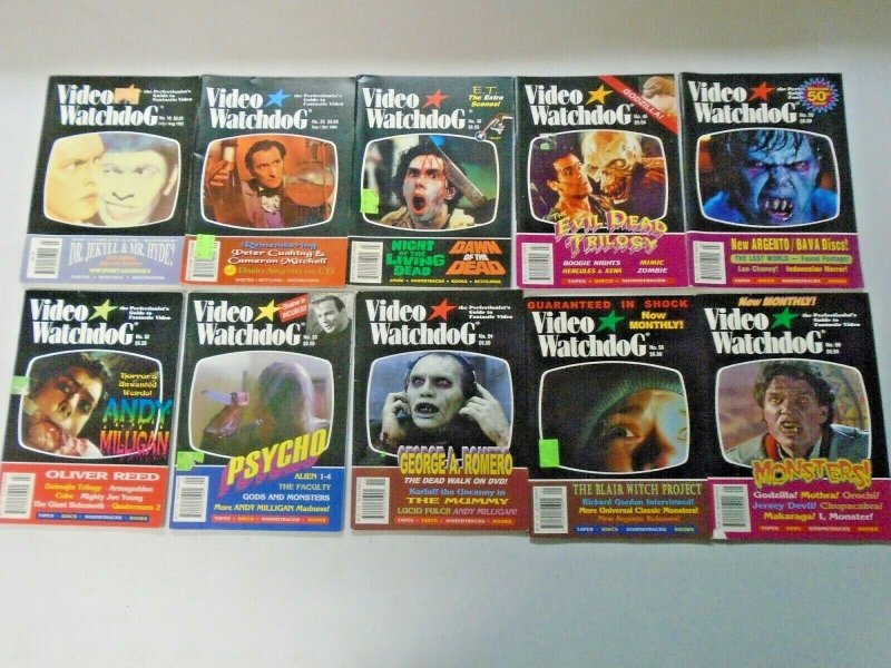 Video Watchdog Horror Lot 10 Different Average 6.0 FN (1993-2000)