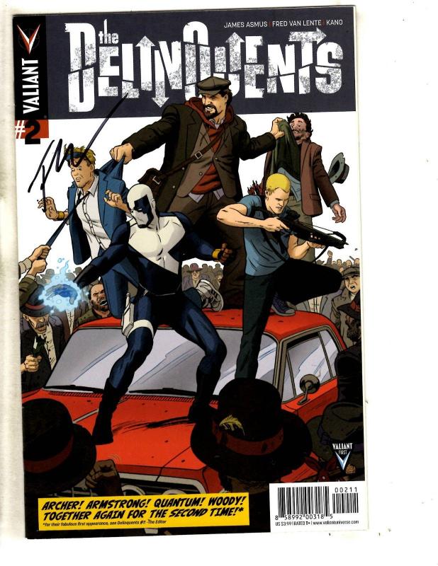 Delinquents # 2 NM 1st Print Valiant Comic Book SIGNED By Fred Van Lente MK2