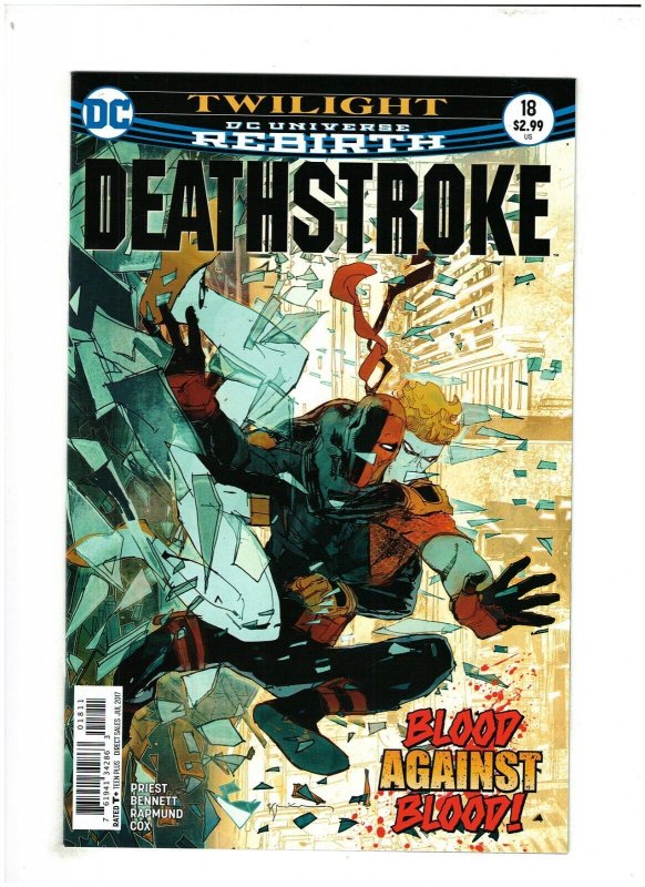 Deathstroke #18 NM- 9.2 DC Rebirth 2017 Bill Sienkiewicz Cover, vs. Ravager