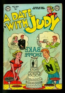 Date with Judy #37 1953 - Wedding Cake cover- DC  Humor- VG