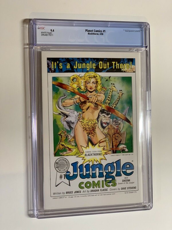 planet comics 1 CGC 9.4 WP Blackthorne 1988 Dave Stevens cover (006,010,011)