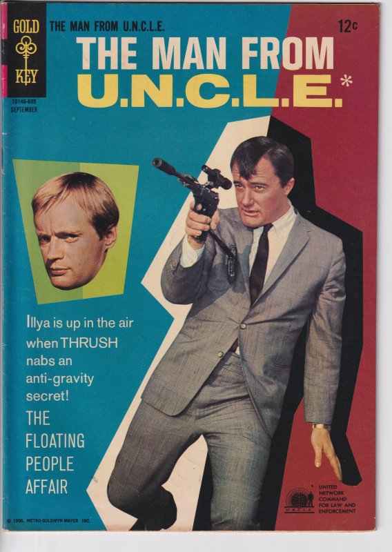 MAN FROM UNCLE #8 (Sep 1966) Sharp VGF 5.0 cream to white.