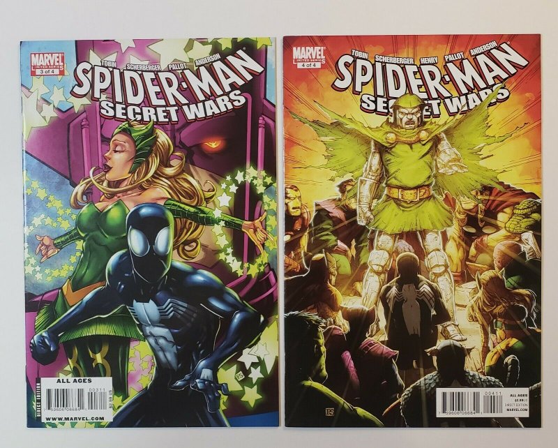 Spider-man Secret Wars #1-4 Complete Set Marvel Comics 2010 VF/NM