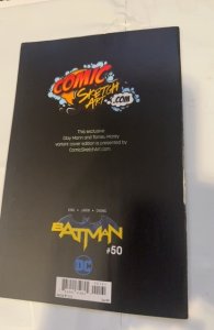 BATMAN #50 (2018), SIGNED by Clay Mann, JOKER Virgin Varian wear back cover