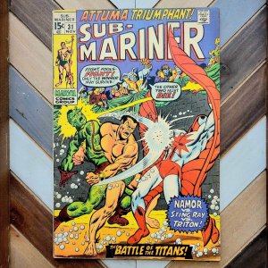 Sub-Mariner #31 VG/FN (Marvel 1970) Ft. ATTUMA, THING, TRITON, STINGRAY Buscema