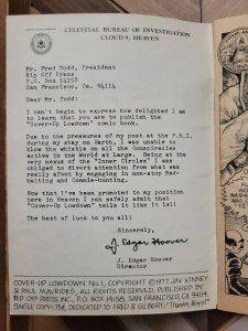 COVER-UP LOWDOWN #1 (Rip Off Press 1977) First Print Underground Comics, FN 6.0