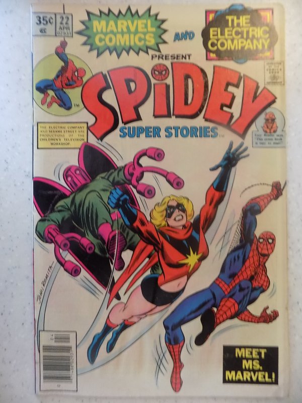 SPIDEY SUPER STORIES # 22 MARVEL ELECTRIC COMPANY MS MARVEL