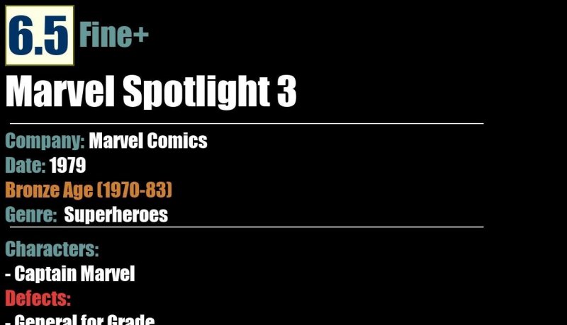 Marvel Spotlight 3 (1979) FN+ Bronze Age Marvel Comics